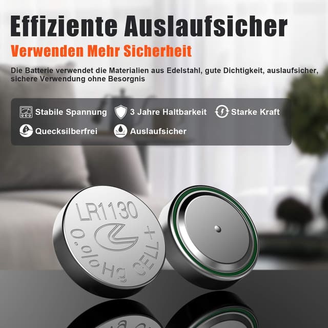 Detalle 2 de GutAlkaLi AG10 LR1130 Knopfzellen 40er