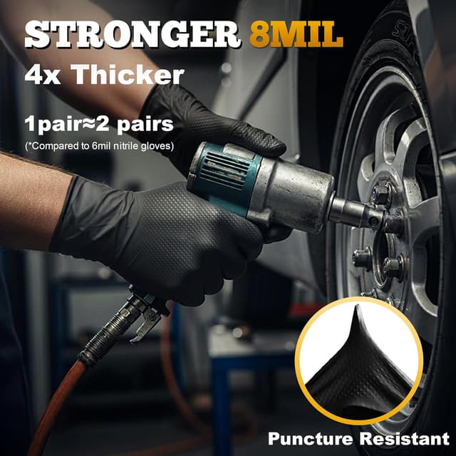 Thumbnail 1 de TitanFlex Heavy Duty Nitrile Gloves 8 mil