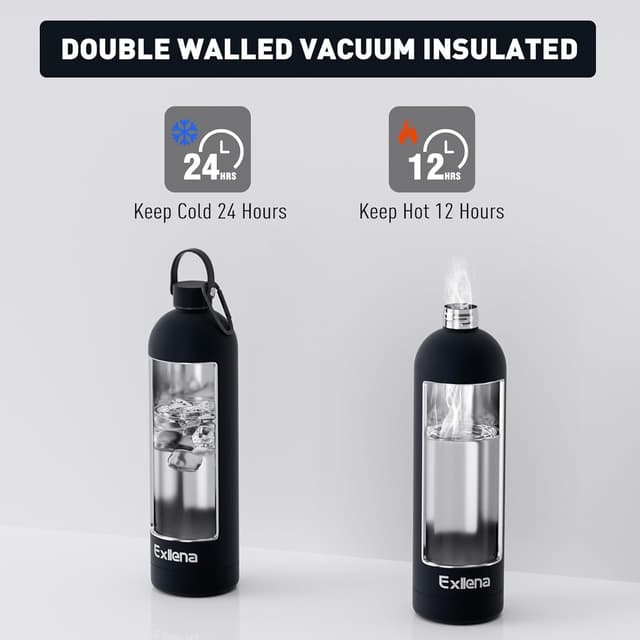 Thumbnail 3 de Exllena 1.5 L insulated stainless steel water bottle 🚰