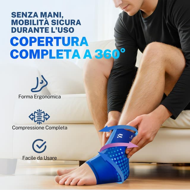 Detalle de Fitomo Ghiaccio Gel Riutilizzabile per caviglia: impacco caldo-freddo per gonfiore e dolore