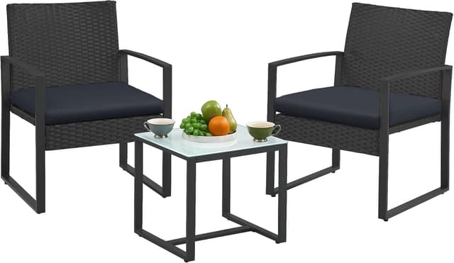 Detalle de SONGMICS Balkonmöbel Lounge-Set mit 2 Stühlen