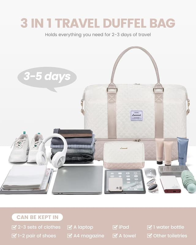 Thumbnail 6 de LOVEVOOK Reisetasche Damen mit Schuhfach, Nassfach und gepolstertem Laptopfach (Cabin-/Handgepäck)