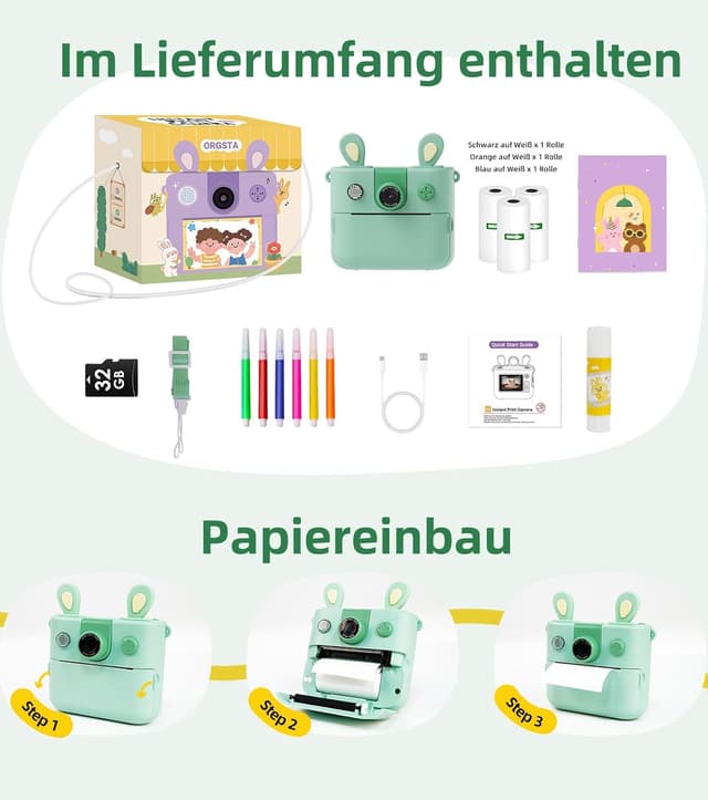 Thumbnail 6 de Kinderkamera für Sofortbilder mit 32 GB