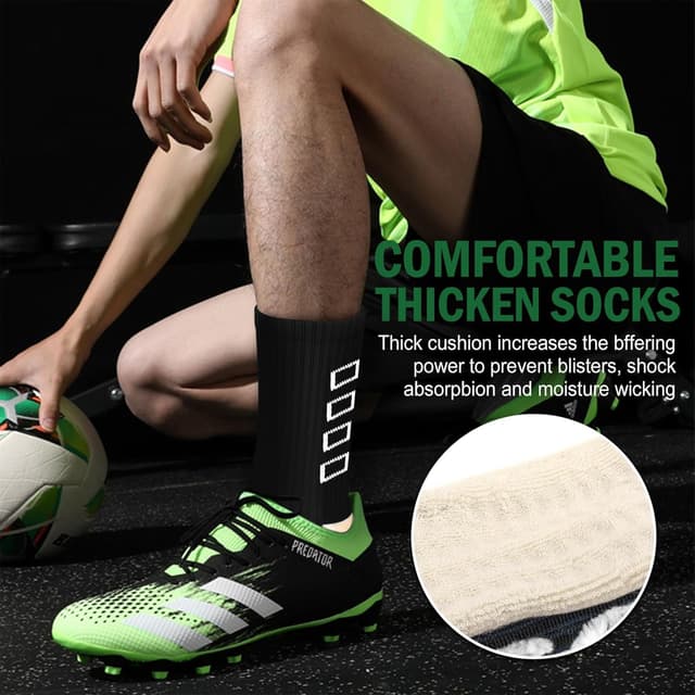Thumbnail 6 de ENONEO Calze da calcio antiscivolo al calcio, cotone traspirante e grip per uomo 37-45
