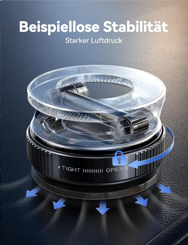 Detalle de JOYROOM Vakuum Handyhalterung Auto mit Magnet (Magsafe) – 360° Metallarm, 24× XN55 Magnete