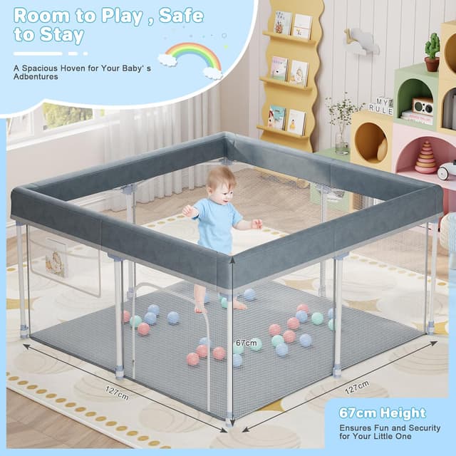Thumbnail 5 de Yornoli Playpen 127x127cm foldable play area