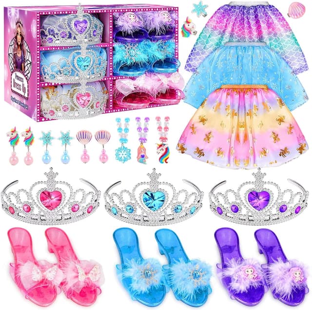 Imagen de Dreamon Princess Dress Up Shoes 3 Set for Girls 3-6 en OfertitasTOP