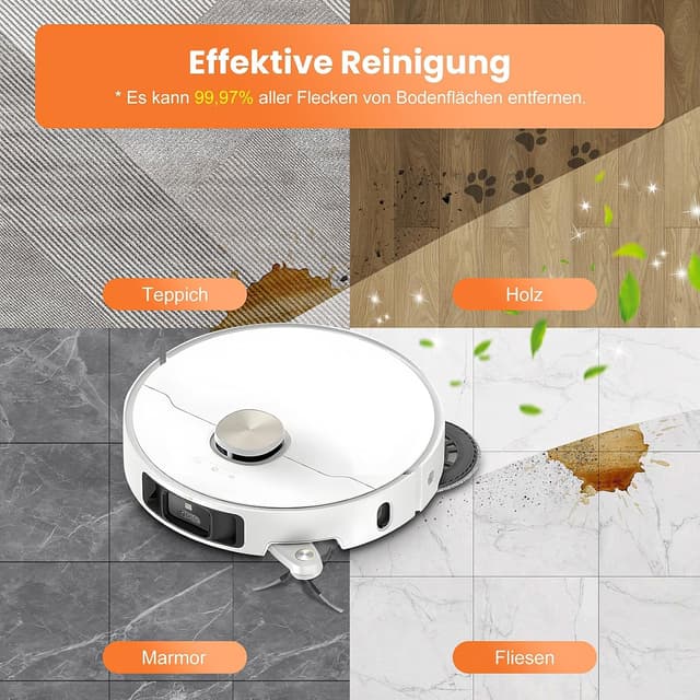 Detalle de 10er Pack Wischtücher für Dreame L10s Ultra, L40/L50 Ultra & Mova Ultra Saugroboter – waschbare Mikrofaser Wischpads