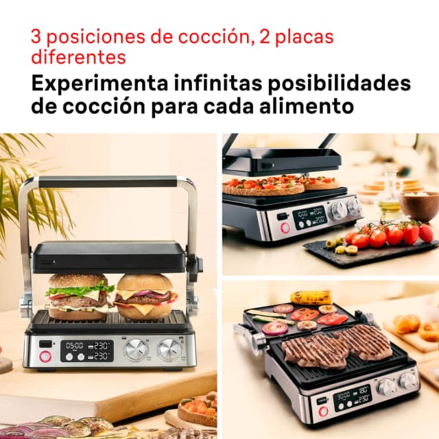 Detalle de Braun Multi Grill 7 CG7040 3 en 1 con platos dobles