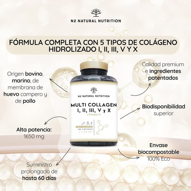 Detalle 2 de N2 Natural Nutrition Colágeno Hidrolizado 1650mg