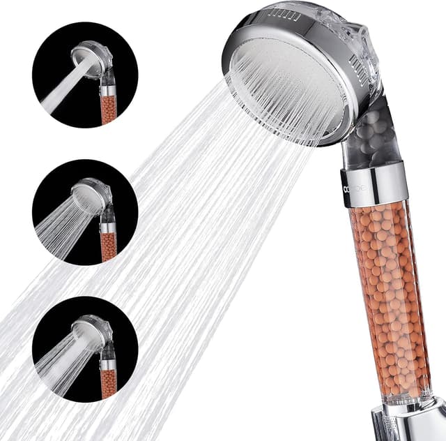 Detalle de Cobbe high pressure filtration hand shower with 3 spray modes