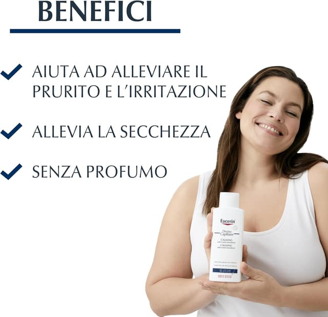 Detalle 2 de Eucerin DermoCapillaire Shampoo Lenitivo all’Urea: detersione delicata per cute secca e pruriginosa