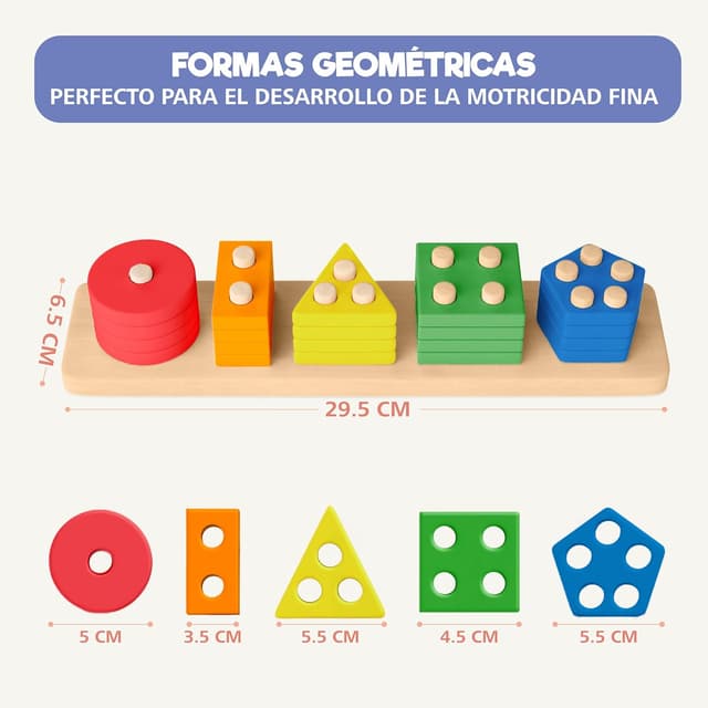 Detalle 2 de Sweety Fox Juguetes Montessori 20 piezas para 1 año