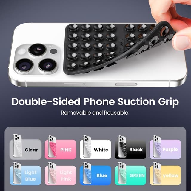Detalle 2 de Klearlook 4Pack Silicone Suction Cup Phone Mount