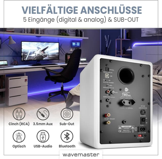 Thumbnail 5 de wavemaster TWO NEO soft white Regallautsprecher