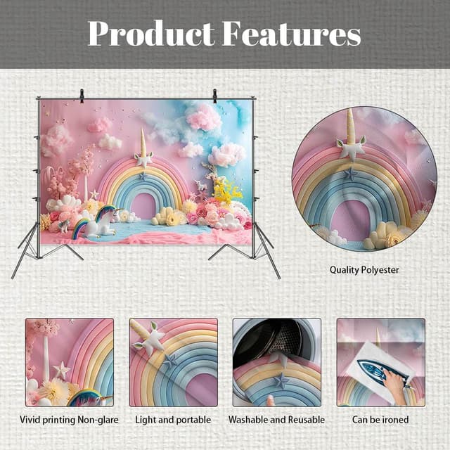 Thumbnail 4 de MEHOFOND 10x7ft pink photo backdrop