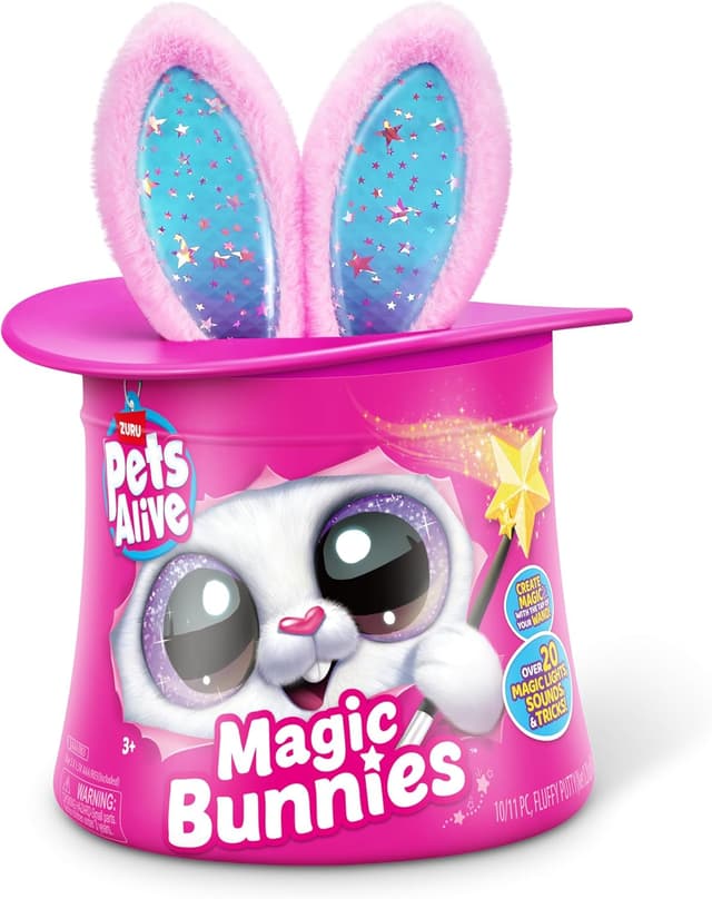 Detalle 2 de Pets Alive Magic Bunnies ZURU 🌸 Peluche interactivo sorpresa Pink