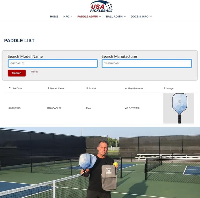 Thumbnail 6 de YC DGYCASI Pickleball Paddles Set of 2 (2026 USAPA Approved) with Balls & Bag