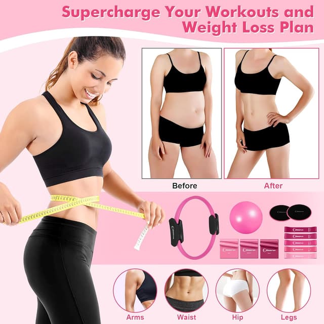 Thumbnail 6 de Goocrun Pilates Ring Set with Resistance Bands 💪
