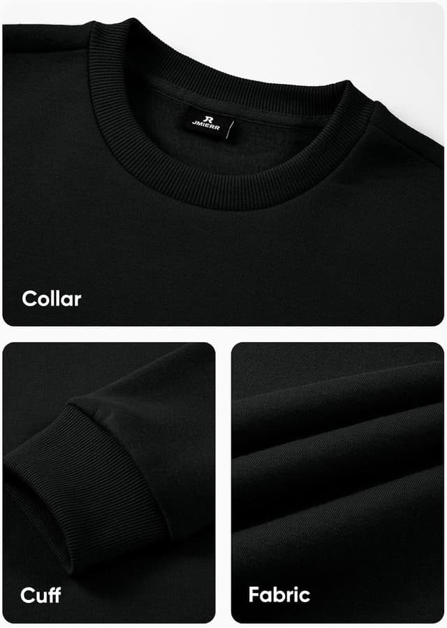 Thumbnail 3 de JMIERR Herren Sweatshirt Baumwolle Rundhals