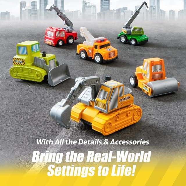 Thumbnail 3 de JOYIN Lot 18 mini voitures à tirer