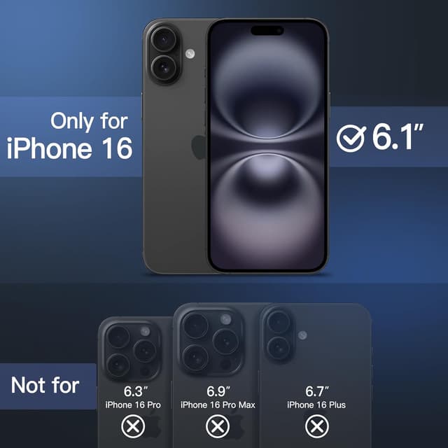 Detalle 2 de JETech Matte Case for iPhone 16 6.1-Inch