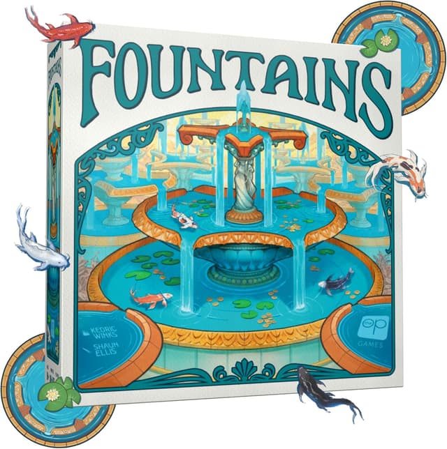 Detalle de Fountains Board Game Strategy, 1-5 Players ๐ฒ