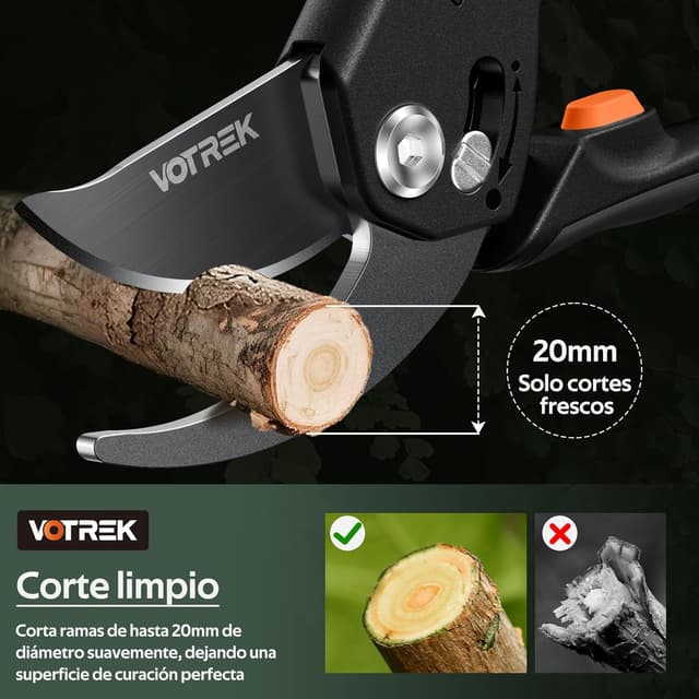 Thumbnail 1 de VOTREK Tijeras de Poda Bypass Pro 21,5 cm