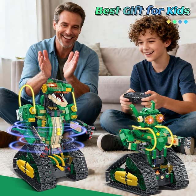 Detalle 1 de HiWEEGO Technik Roboter Dinosaurier 877 Teile