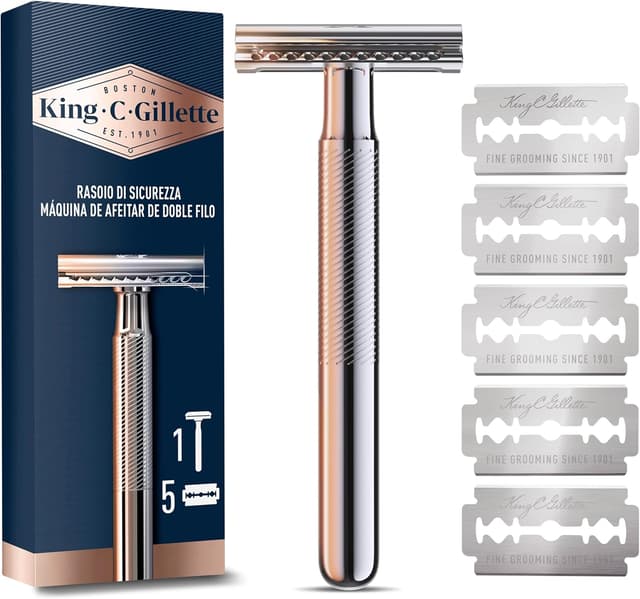 Detalle de King C. Gillette Maquinilla doble filo 5 hojas 🪒