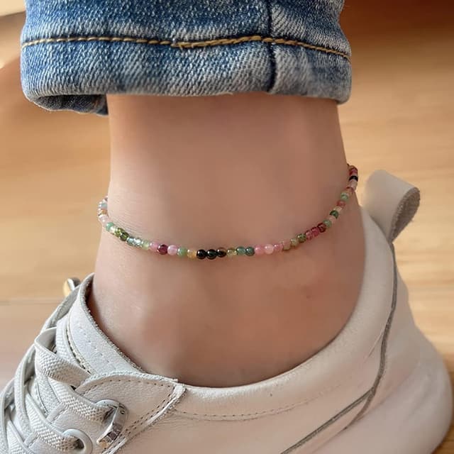 Thumbnail 5 de EUMENIDES Stretch Rope Beaded Anklet 9.45 Inch