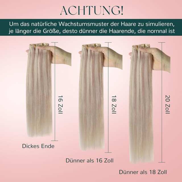 Thumbnail 6 de Easyouth Clip-In Echthaar Extensions 40 cm