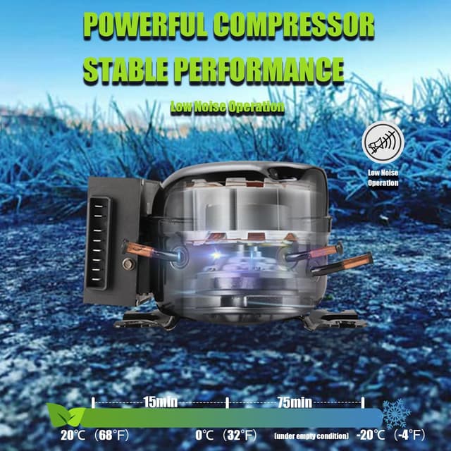 Detalle de Alpicool Y16T 15L compressor fridge freezer