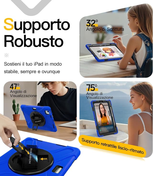 Detalle de BRAECN iPad Air 11 M4 cover 360°