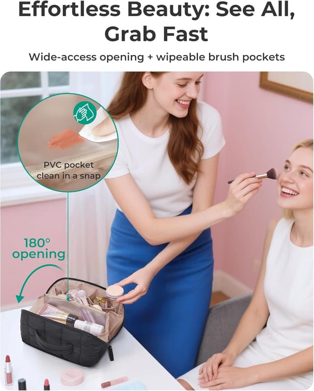 Detalle 2 de BAGSMART Travel Makeup Bag