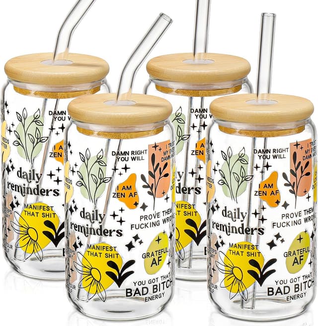 Thumbnail 6 de DWTS DANWEITESI 16oz Glass Cups 🥤