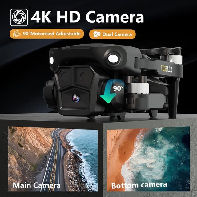 Detalle 2 de Toladrone TD12LCD drone pieghevole con telecamera 4K e trasmissione su schermo LCD