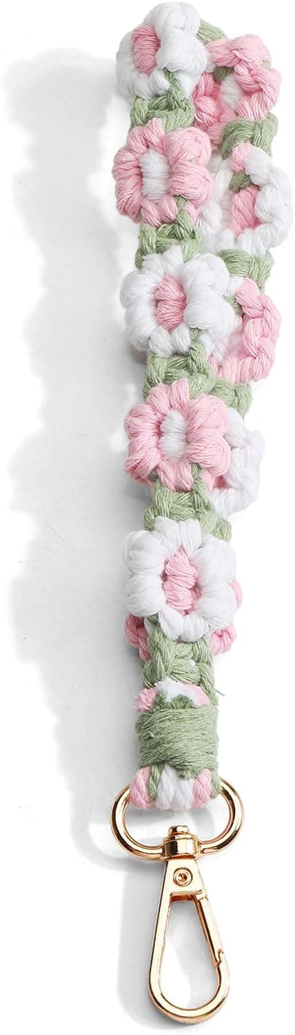 Detalle de Gallkeat Makramee Schlüsselanhänger für Damen – geflochtener Boho-Lanyard (20 cm) als Taschenschmuck