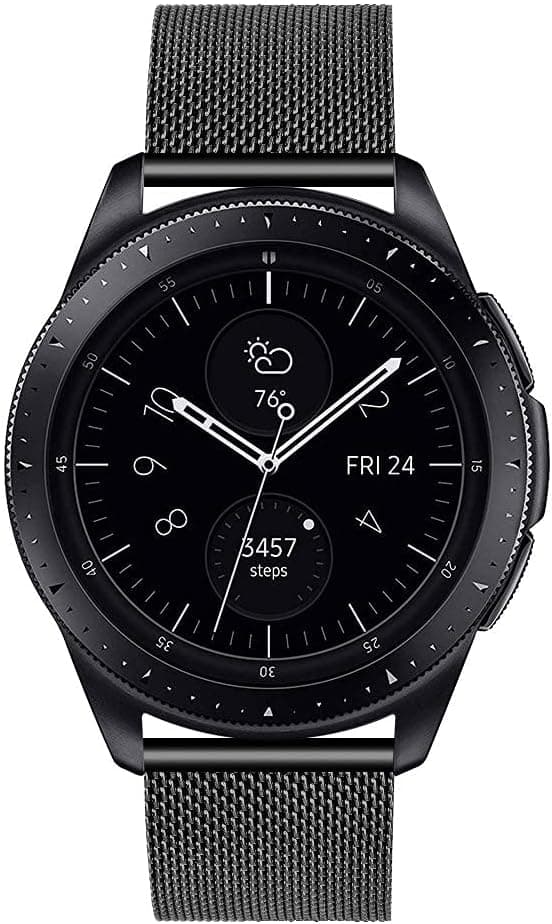 Detalle de MUENShop 20mm Quick-Release Stainless Steel Mesh Watch Strap (Compatible with Samsung Galaxy Watch 3/Active 2 and more)