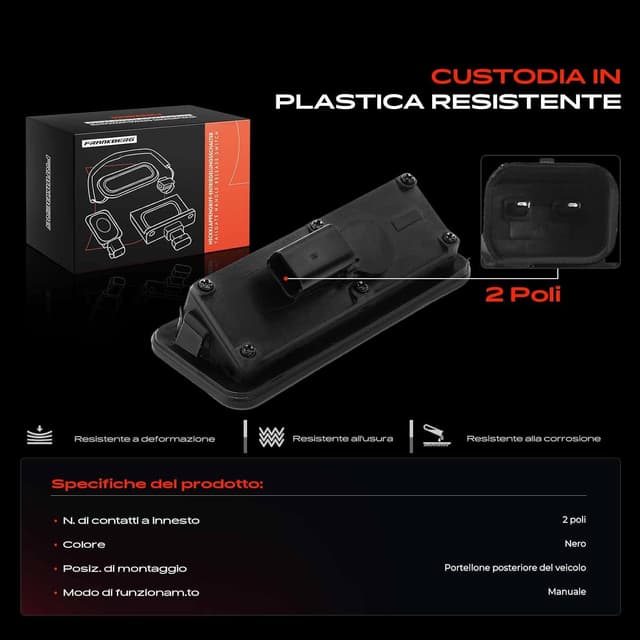 Detalle de Frankberg maniglia portellone posteriore 2 poli