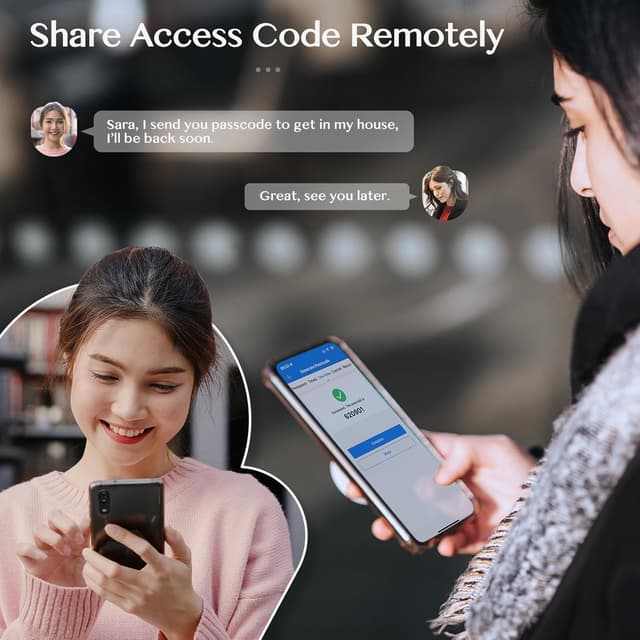 Thumbnail 6 de Ruveno Weatherproof Smart Door Lock with Handle (Fingerprint, Code & Bluetooth App) — slimline digital deadbolt