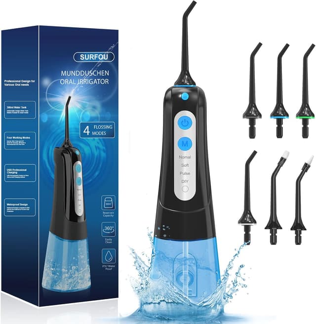 Detalle de SURFOU Irrigador Dental Portátil 30 usos