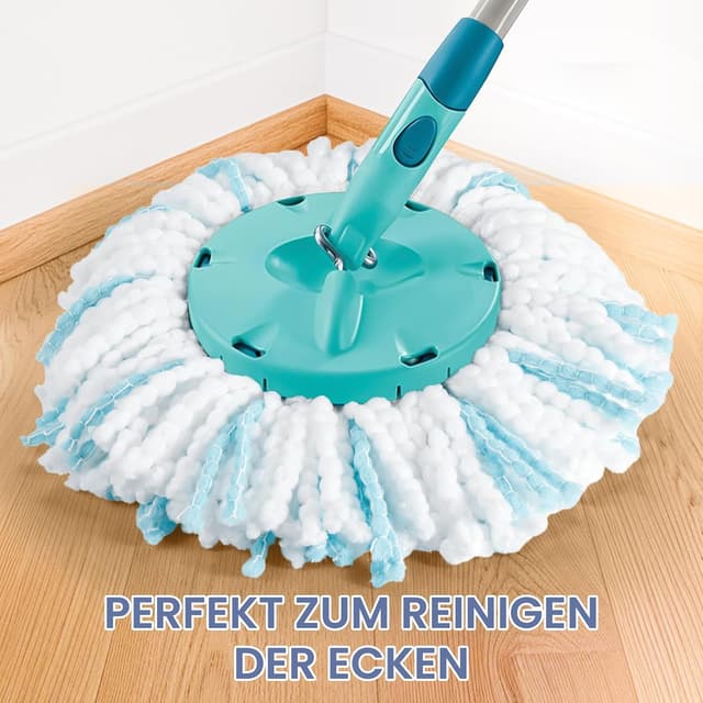 Detalle de 4er-Set Bodenwischer-Ersatzbezüge für Leifheit Clean Twist Disc Mop Ergo/Clean Twist Disc Mop (Ersatzteil 52115)