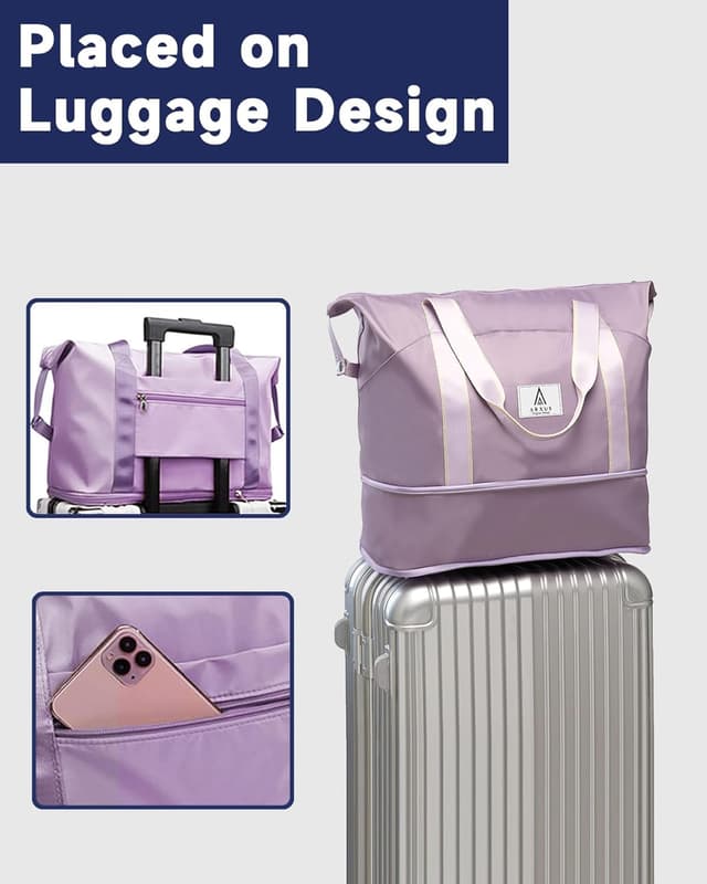 Detalle de Arxus sac de voyage extensible 25–35L avec trousse de toilette et bandoulière amovible