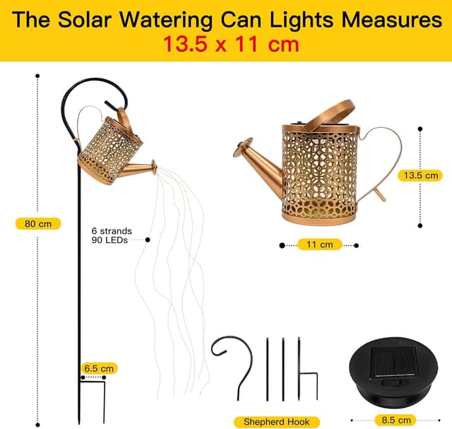 Detalle de Ollny Solar Watering Can Lights 10 hrs