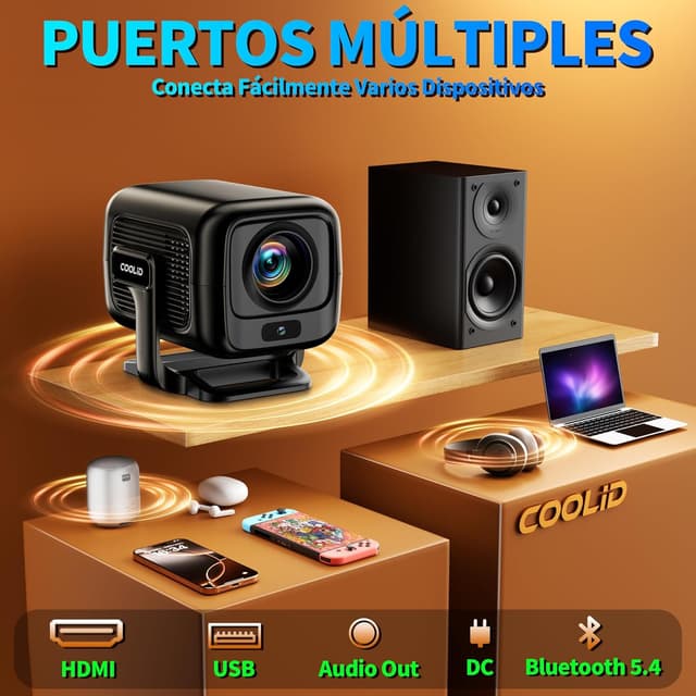 Thumbnail 4 de 📽️ Proyector 1080P Nativo WiFi 6 BT 5.4 Mini Portátil Autofoco