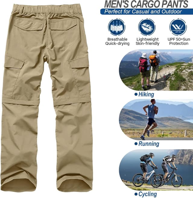 Thumbnail 6 de Jessie Kidden men’s quick-dry convertible hiking trousers with zip-off legs (water-repellent, UPF 50+)