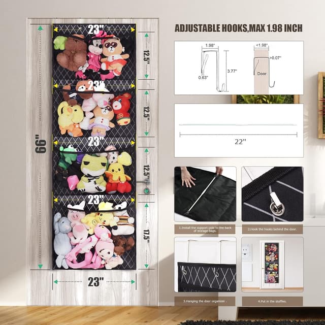 Thumbnail 6 de Over Door Teddy Hammock Toy Storage Net