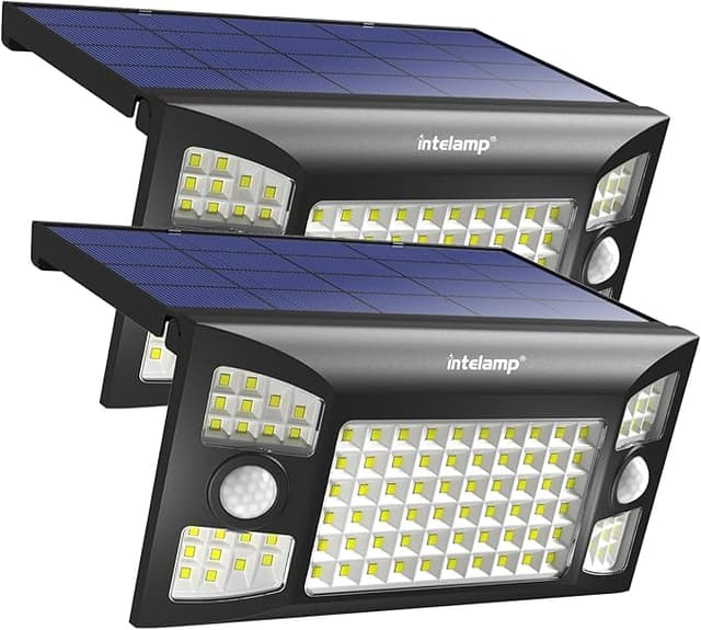 Detalle de intelamp Luz Solar Exterior 1300LM Sensor Movimiento Pack 2 ☀