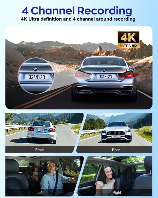 Detalle 2 de Driveye D7 4K 4-Channel Dash Cam